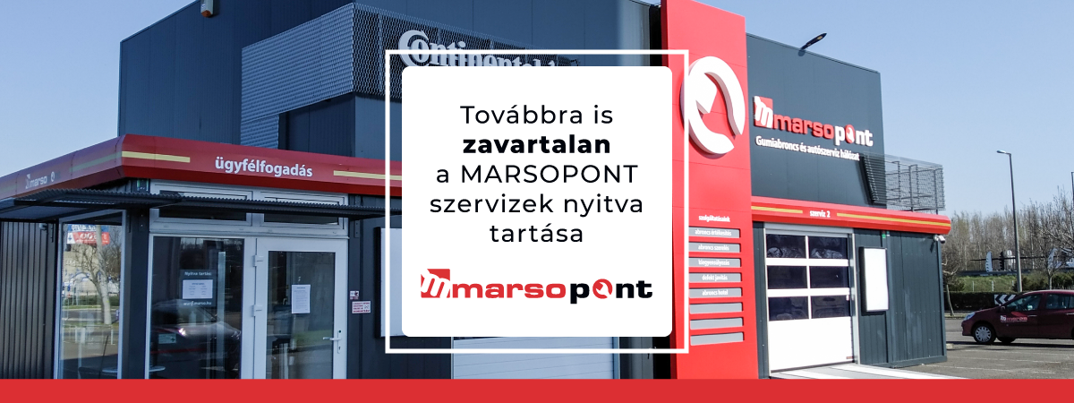 Továbbra is zavartalan a MARSOPONT szervizek nyitva tartása