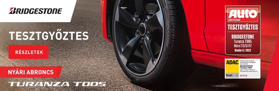 Bridgestone Turanza T005 tesztgyőztes