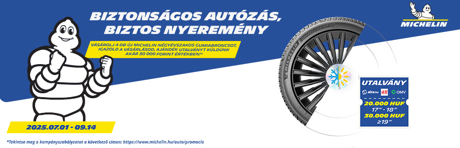 Michelin négyévszakos gumi akció