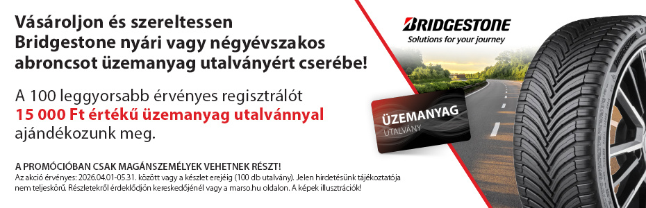 Bridgestone nyári gumi akció